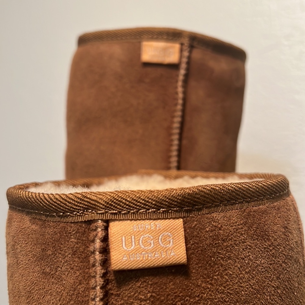 New UGG AUSTRALIA Classic Genuine Shearling Lined Tall Suede Boots Chestnut 🎅🏼 - Picture 8 of 13
